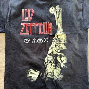Vintage Y2K Led Zeppelin Black The Hermit Band T-Shirt Men's Size S